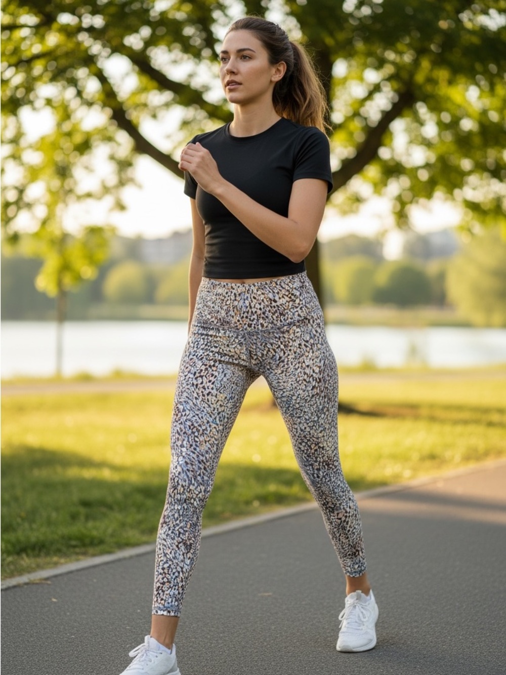Old Navy Multi-Color Print High-Rise Leggings - Picture 5 of 5